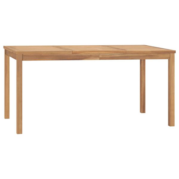 vidaXL Table à dîner de jardin 160x80x77 cm Bois de teck solide