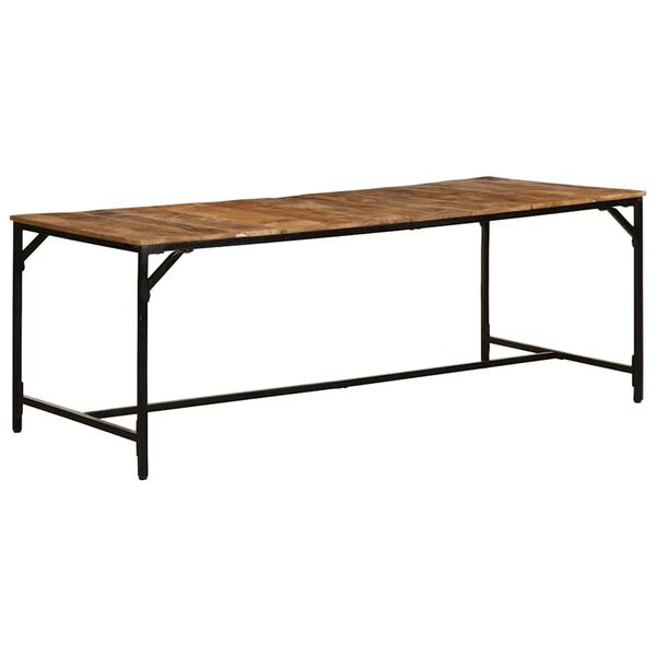 vidaXL Table &agrave; manger 200x100x75 cm bois de manguier massif brut