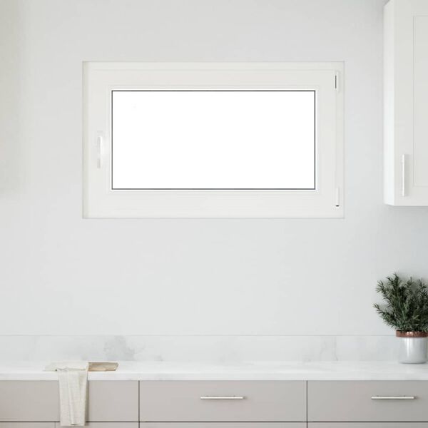 vidaXL Fen&ecirc;tre de sous-sol&laquo;&nbsp;RISOR&nbsp;&raquo; 100&nbsp;x&nbsp;70&nbsp;cm oscillo-battante DIN droite blanche