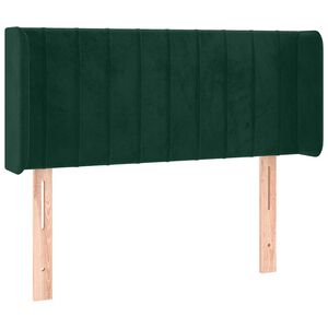 vidaXL T&ecirc;te de lit avec oreilles Vert fonc&eacute; 83x16x78/88 cm Velours