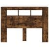 vidaXL Tête de lit à LED chêne fumé 140x18,5x103,5cm bois d'ingénierie