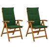 vidaXL Chaises de jardin inclinables 2 pc Naturel Bois d'Acacia Massif