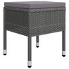 vidaXL Ensemble à manger de jardin 5 pcs Gris