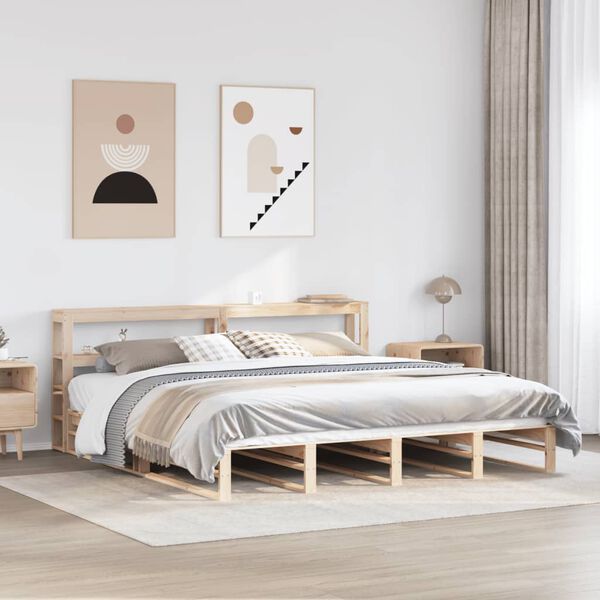 vidaXL Cadre de lit sans matelas 200x200 cm bois massif de pin