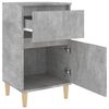 vidaXL Tables de chevet 2 pcs gris béton 40x35x70 cm