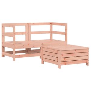 vidaXL Salon de jardin 3 pcs bois massif sapin de douglas