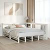 vidaXL Lit bibliothèque sans matelas blanc 140x190 cm bois pin massif