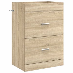 vidaXL Meuble sous lavabo de salle de bain Ch&ecirc;ne Sonoma