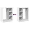 vidaXL Garde-robe blanc 77x48x102 cm bois d'ing&eacute;nierie