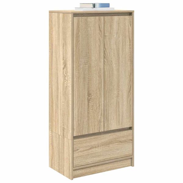vidaXL Armoire tiroir ch&ecirc;ne sonoma 55,5x34x119,5 cm bois d'ing&eacute;nierie