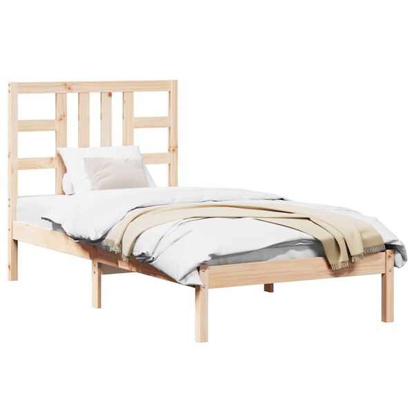 vidaXL Cadre de lit sans matelas 90x190 cm bois massif