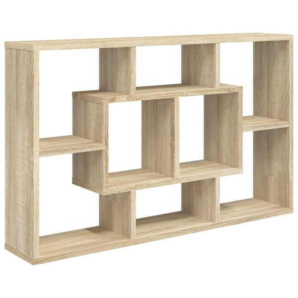 vidaXL &Eacute;tag&egrave;re murale Ch&ecirc;ne Sonoma 85x16x52,5 cm Bois d'ing&eacute;nierie