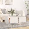 vidaXL Table basse Blanc 80x50x35 cm Bois massif de pin