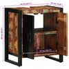 vidaXL Cabinet de Salle de Bain Marron Bois massif de récupération