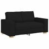 vidaXL Canap&eacute; 3 pcs Noir 220 x 80 x 84 cm Tissu en lin m&eacute;lang&eacute;