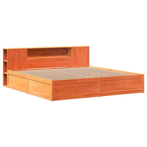 vidaXL Cadre de lit sans matelas cire marron 180x200cm bois pin massif
