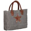 vidaXL Sac a provisions Gris foncé 32x10x37,5 cm Toile/cuir véritable