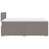 vidaXL Sommier &agrave; lattes de lit avec matelas taupe 120x190 cm tissu