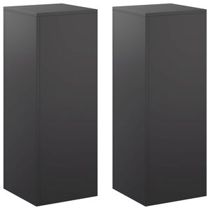 vidaXL Support de Plante 2 pcs Noir 30 x 30 x 80 cm Acier