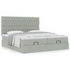 VidaXL Cadre de lit ottoman et matelas gris clair 160x200cm velours