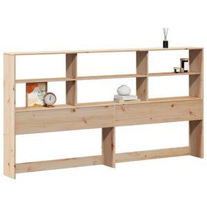 vidaXL T&ecirc;te de lit avec rangement 180 cm bois massif de pin