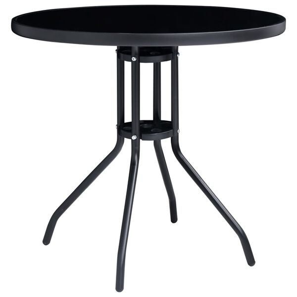vidaXL Ensemble de bistro 5 pcs noir et anthracite