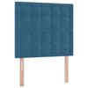 vidaXL Lit avec rangement et matelas Bleu fonc&eacute; 90 x 200 cm Velours