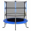 vidaXL Trampoline avec filet de s&eacute;curit&eacute; Rond 140x160 cm Bleu