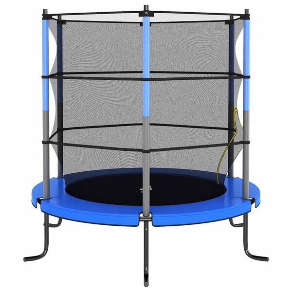 vidaXL Trampoline avec filet de s&eacute;curit&eacute; Rond 140x160 cm Bleu
