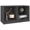 vidaXL Meuble TV Gris 70x33x42 cm Bois de pin massif