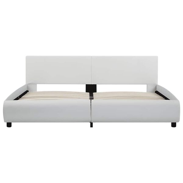 vidaXL Cadre de lit avec LED sans matelas blanc 160x200 cm