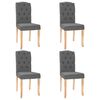 vidaXL Chaises à manger lot de 4 gris foncé tissu