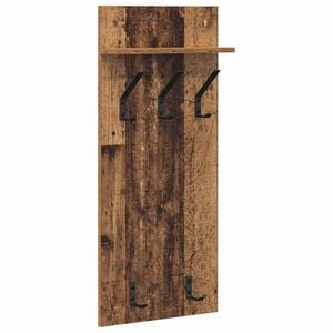 vidaXL Porte-manteau mural Montage mural Bois ancien 40 x 10 x 90 cm