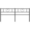 vidaXL T&ecirc;te de lit de remplacement m&eacute;tal noir 193 cm