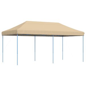 vidaXL Tente de r&eacute;ception pliable escamotable beige 580x292x315 cm