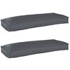 vidaXL Set de coussins de palette 2 pc Tissu Oxford Anthracite