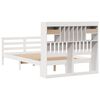 vidaXL Lit bibliothèque sans matelas blanc 135x190 cm bois pin massif