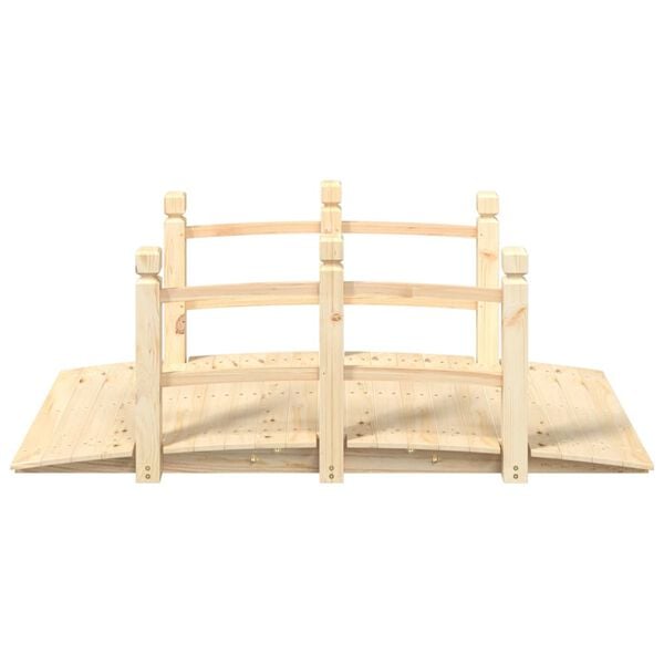 vidaXL Pont de jardin avec garde-corps 150x67x56cm bois massif &eacute;pic&eacute;a