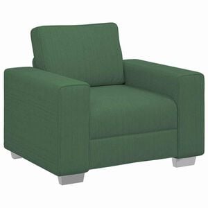 vidaXL Canap&eacute;/Fauteuil vert fonc&eacute; 100x77x82 cm en tissu velours c&ocirc;tel&eacute;