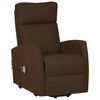 vidaXL Fauteuil de massage Marron foncé Tissu