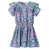 vidaXL Robe pour enfants &agrave; manches &agrave; volants bleu cobalt 104