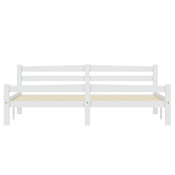 vidaXL Cadre de lit sans matelas blanc bois massif de pin 180x200 cm
