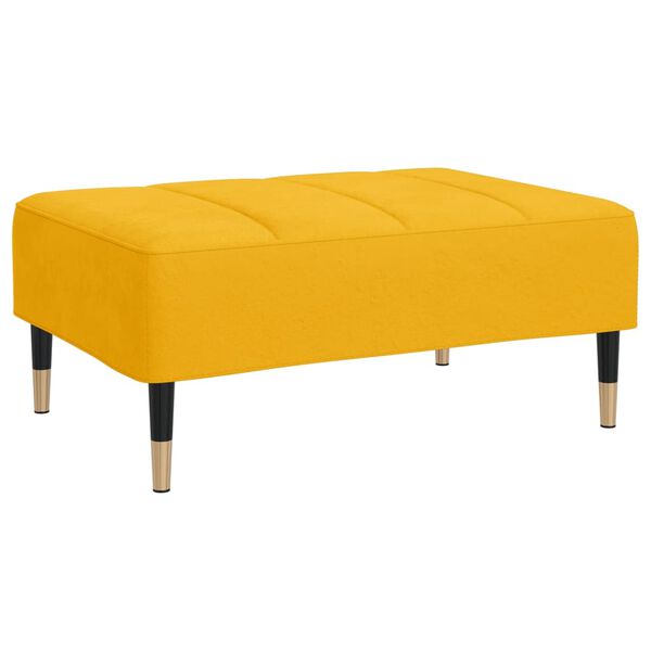 vidaXL Repose-pied Jaune 78x56x32 cm Velours
