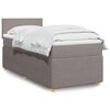 vidaXL Sommier &agrave; lattes de lit avec matelas Taupe 80x200 cm Tissu