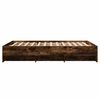 vidaXL Cadre de lit sans matelas ch&ecirc;ne fum&eacute; 140x200 cm bois ing&eacute;nierie