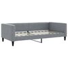 vidaXL Lit de jour avec gigogne et matelas gris clair 100x200 cm tissu