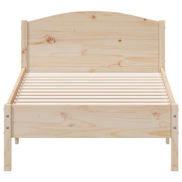 vidaXL Cadre de lit sans matelas 75x190 cm bois de pin massif