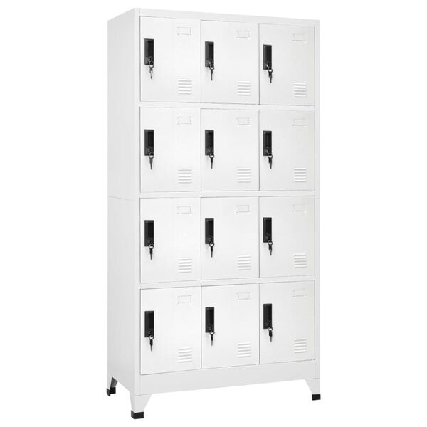 vidaXL Armoire à casiers Blanc 90x45x180 cm Acier