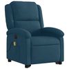 vidaXL Fauteuil inclinable de massage &eacute;lectrique bleu velours