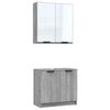 vidaXL Ensemble d'armoires de salle de bain 2 pcs sonoma gris